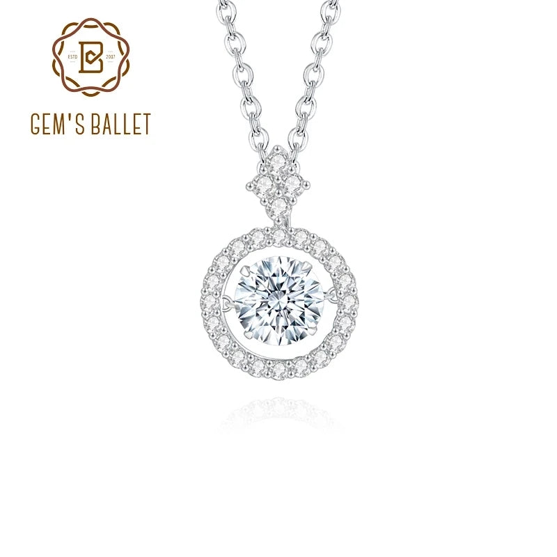 Moissanite Diamond Pendant Necklace  with Twinkle Setting
