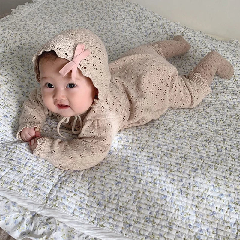 Newborn Baby Girl Knit Bodysuit