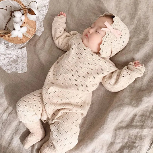 Newborn Baby Girl Knit Bodysuit