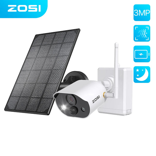 Battery Powered Security Camera Outdoor with Solar Panel