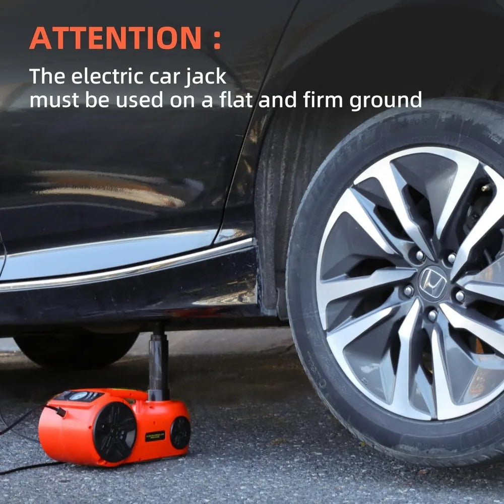 Electric Car Jack Kit w/ 5 Ton Hydraulic  Jack, Impact Wrench, and Tire Inflator