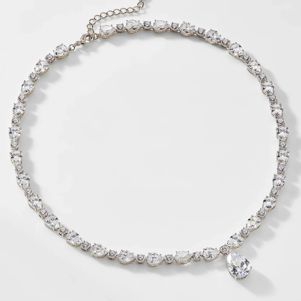 Dazzling Pear Drop Luxury Choker Necklace for Women