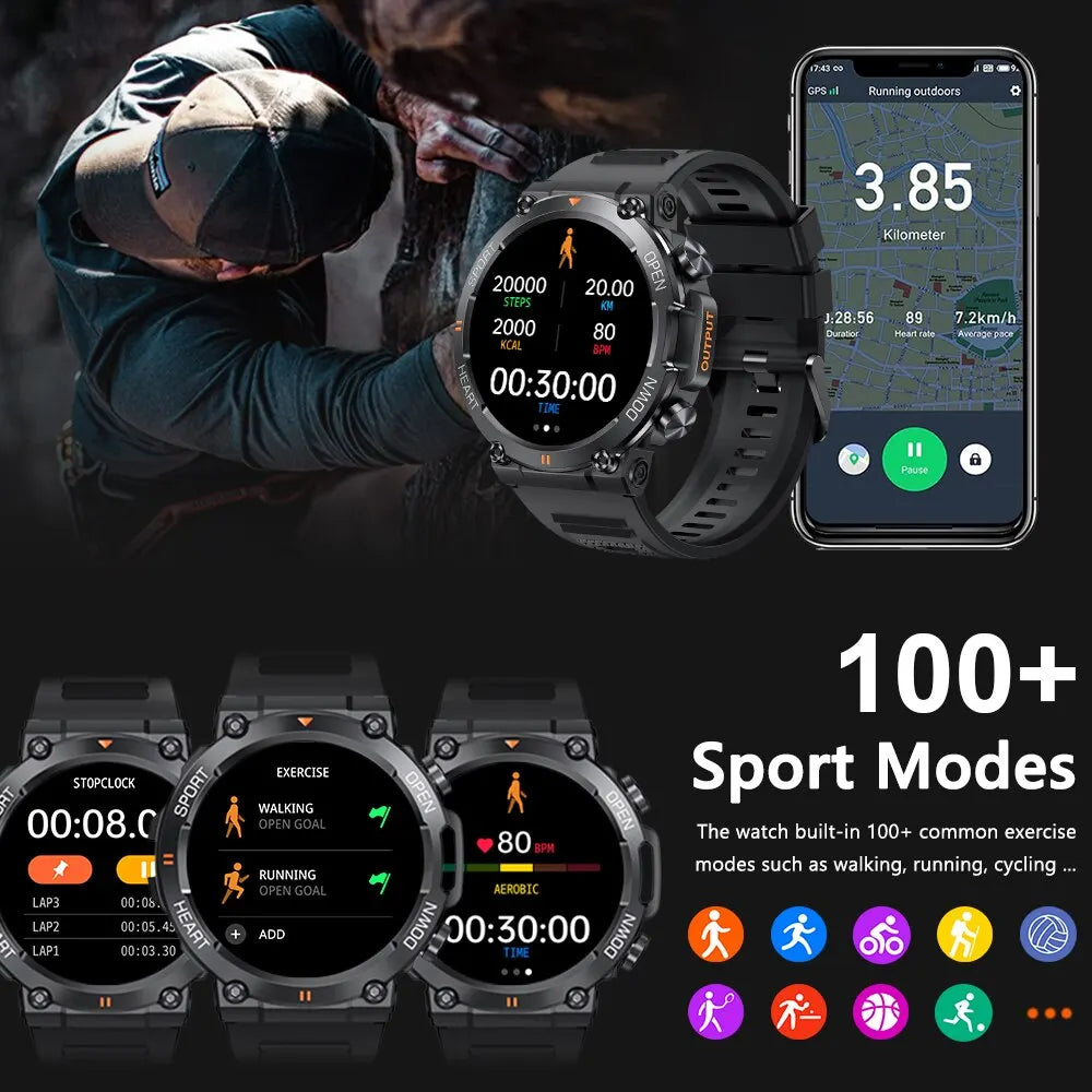 Men Sports Fitness Tracker Smart Watch