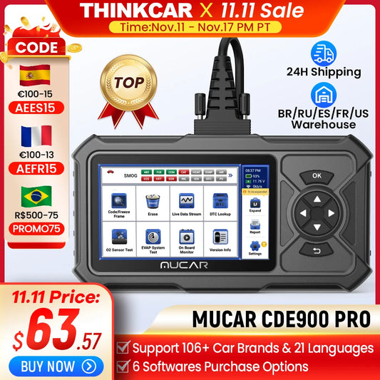 MUCAR CDE900 Pro Obd2 Scanner Car Diagnostic Tools