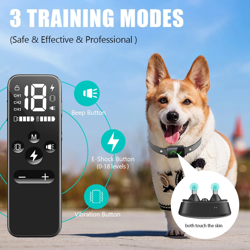 Dog Training Collar 2600ft Remote Control