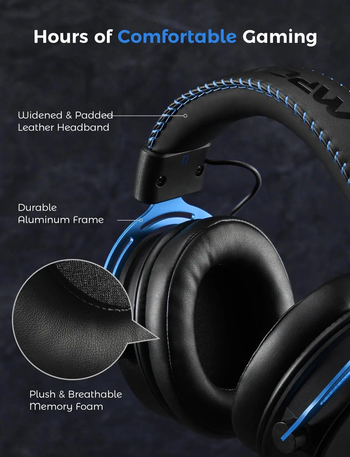 Gaming Wired Headset, 3D Sound, Noise Canceling Mic for PS4