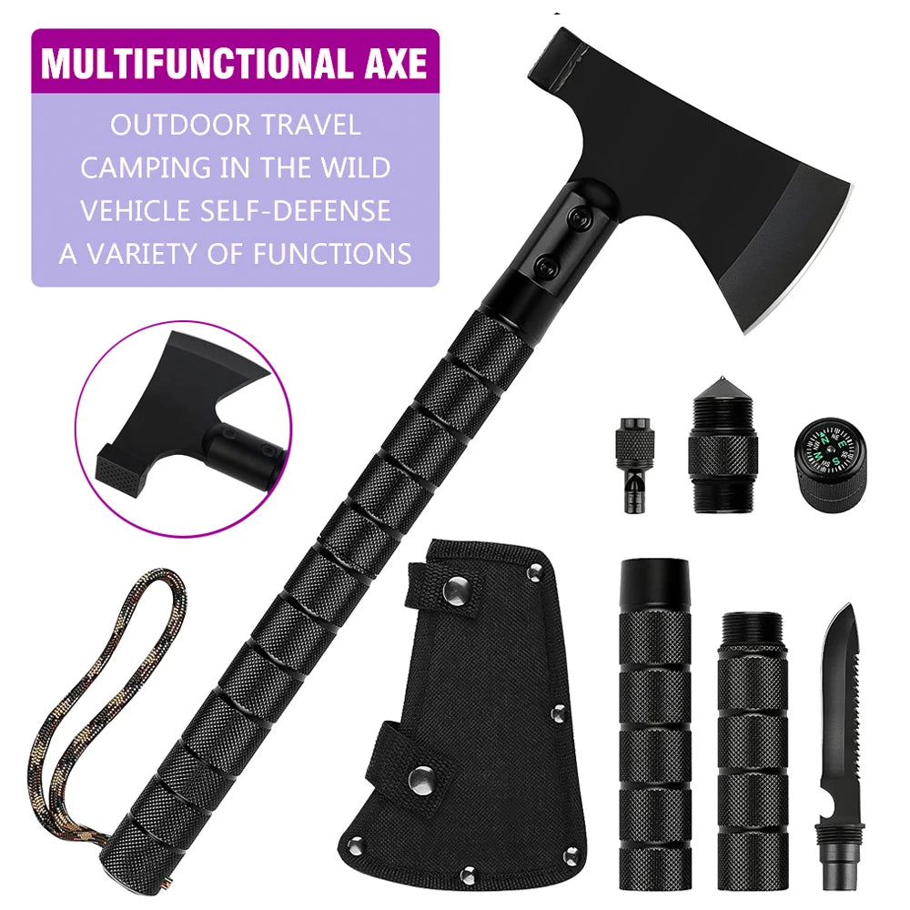 Multi-function Tactical  Survival Axe Portable Foldable Chopping Axes Multi Tool Kit