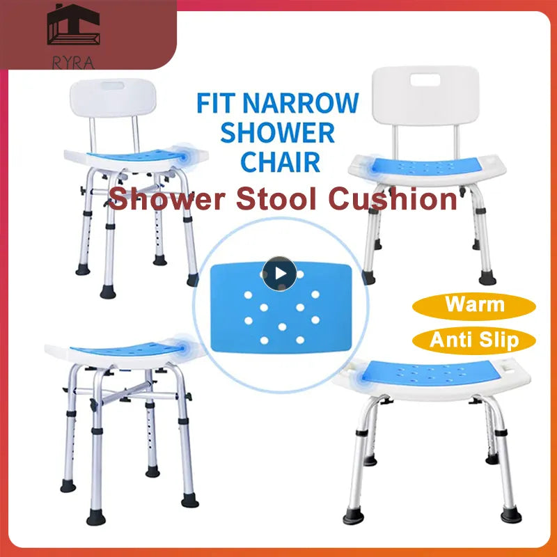 Portable Anti Slip Bathroom Stool Cushion, Mat For Elderly / Disabled