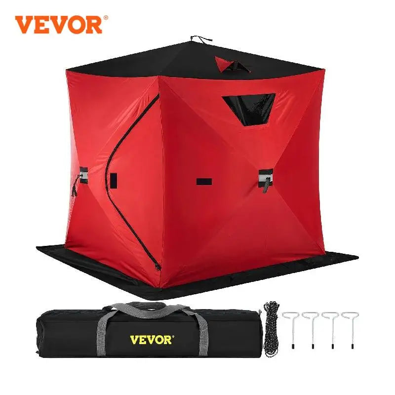 Pop-Up 2-Person Warm Waterproof Windproof Ice Fishing Tent