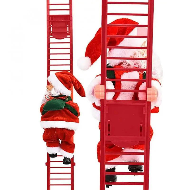 Electric Climbing Ladder Santa Claus Music Christmas Decoration